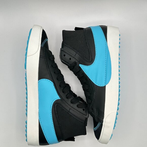 Men’s Nike Blazer Mid '77 Jumbo Black Baltic Blue FD0278-001 Size 11.5 - Picture 7 of 12